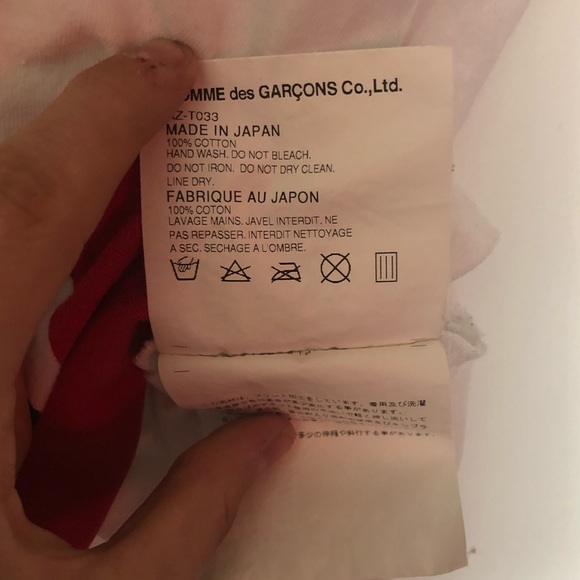 Comme De Garçon White Tee - Picture 4 of 5